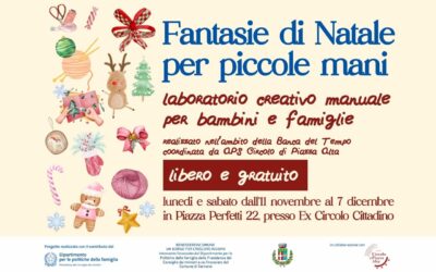 Fantasie di Natale: laboratori creativi per bambini attivati grazie alla Banca del Tempo