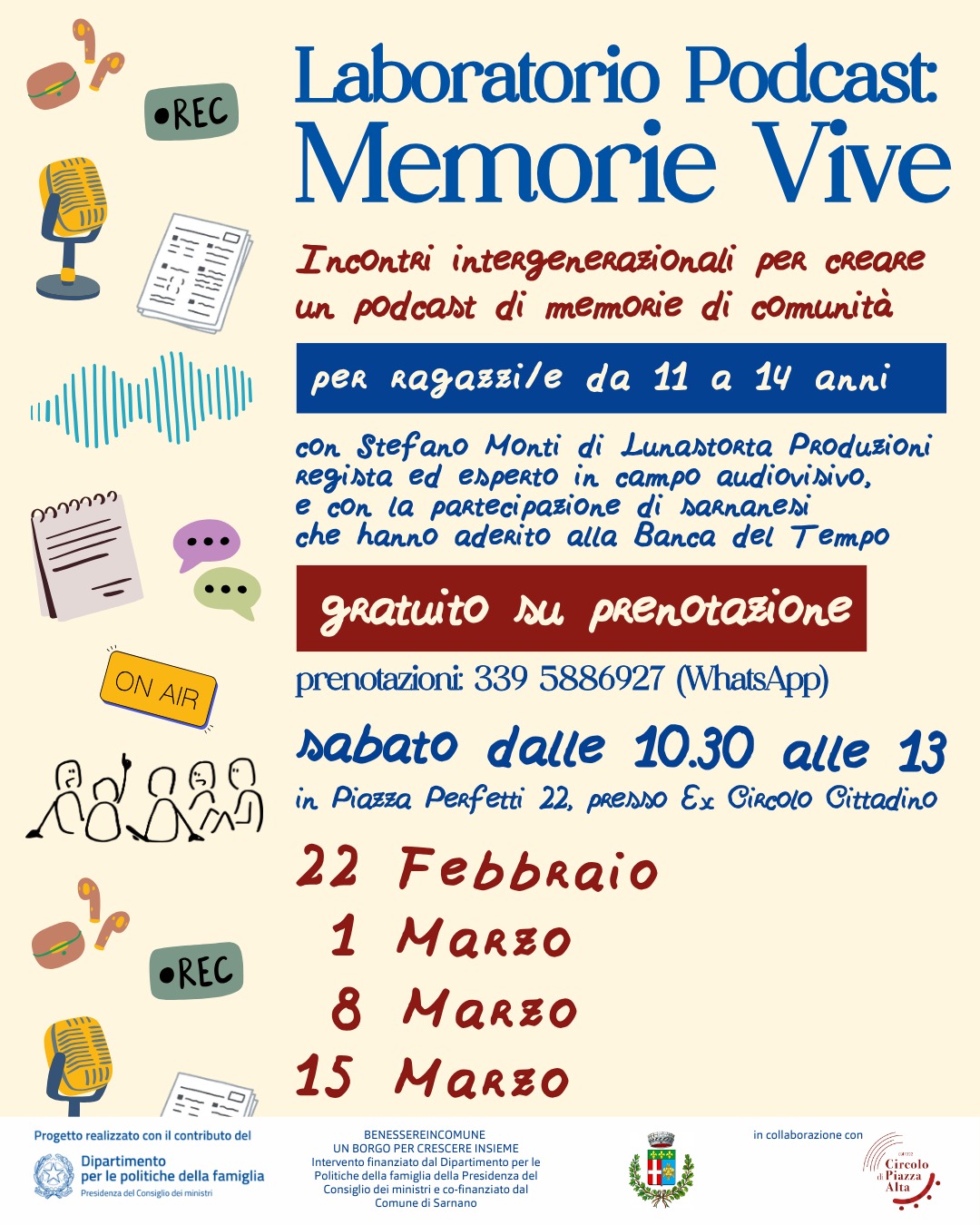 podcast-memorie-vive Laboratorio Podcast: Memorie Vive, le voci e i ricordi della comunità di Sarnano